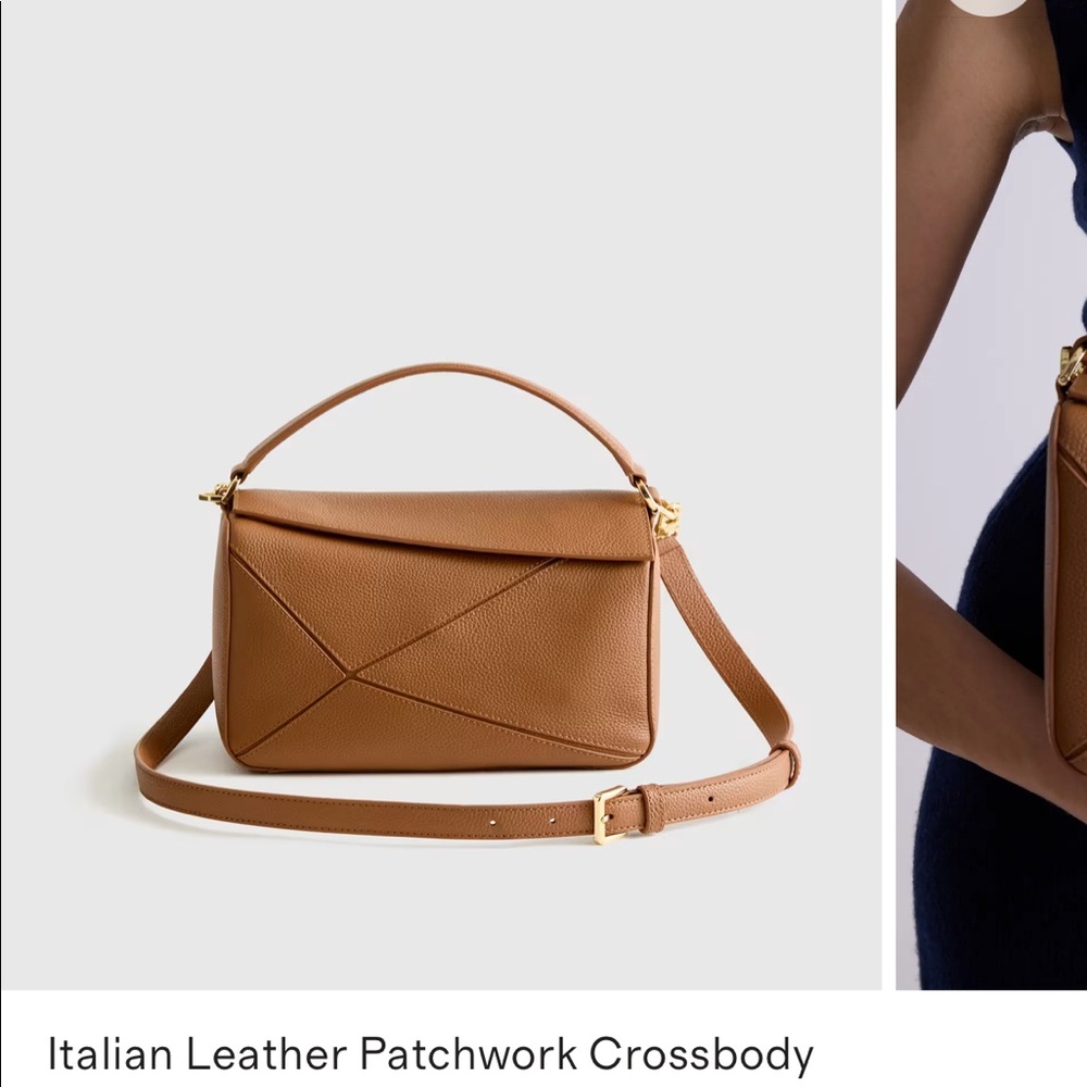 Quince - Italian leather patchwork crossbody - Picture 2 of 6